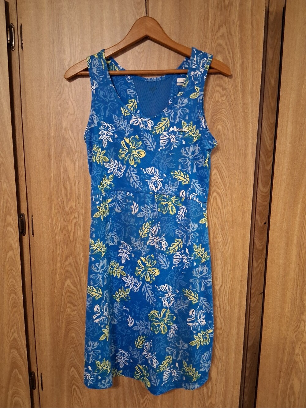 Columbia PFG Blue Floral Sleeveless Summer Dress